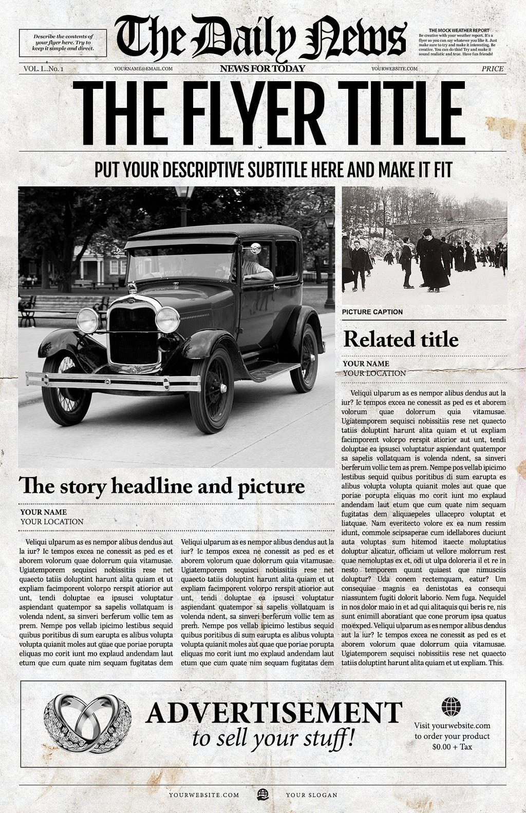 Newspaper template