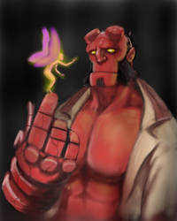 Hellboy with fairy