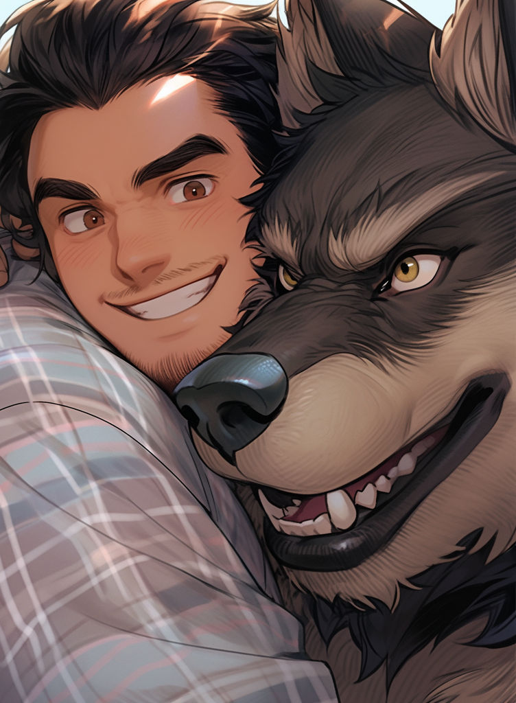 A man and his werewolf by ChrisD19 on DeviantArt