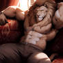 Beefy Lion on Couch [Sold]