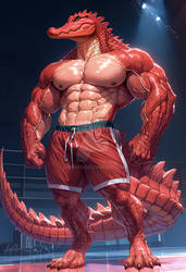 Red Gator Bodybuilder [Closed]