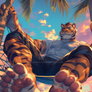 Tiger paws at the beach [Open]