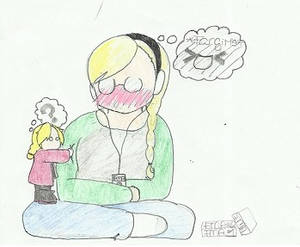 Chibi Edward Elric Hugging Fangirl