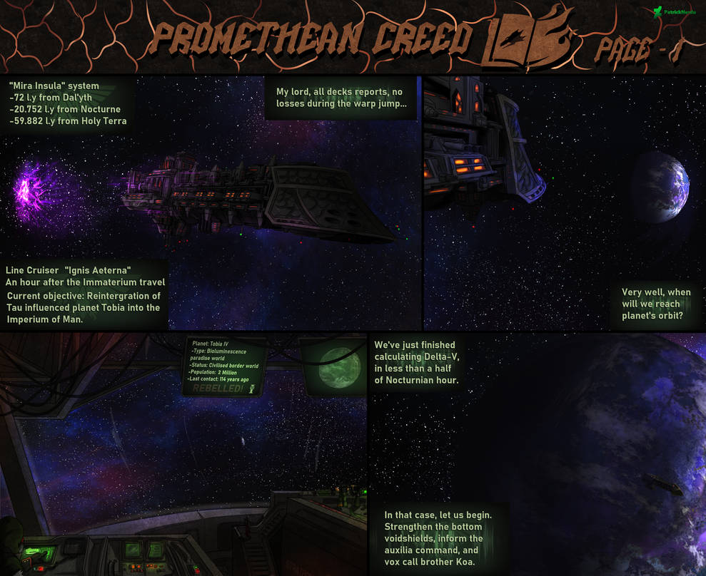 Warhammer 40k - Promethean Creed page I by PatrickNerdu on DeviantArt