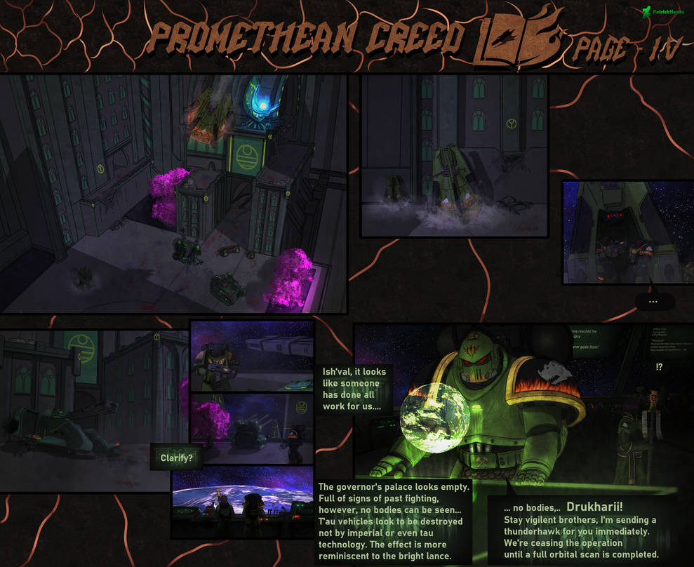 Warhammer 40k - Promethean Creed page V by PatrickNerdu on DeviantArt