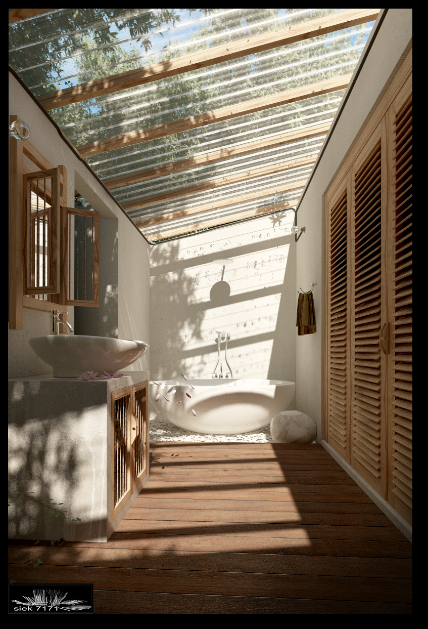 Semi Outdoor Bathroom By Siek7171 On Deviantart