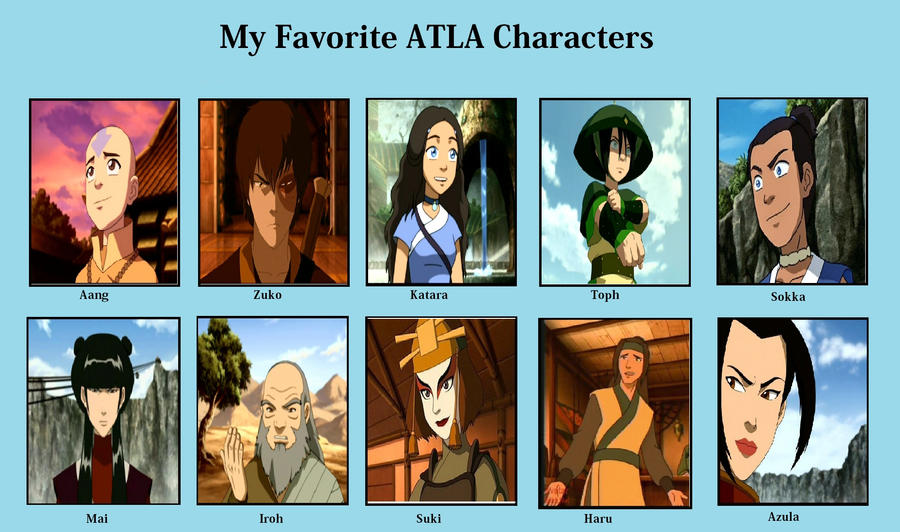 Deviantart Atla My Favorite ATLA Characters by bloodbendingmaster97 on DeviantArt