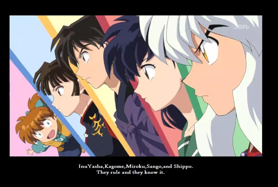Inu,Kagome,Miroku,Sango,Shippo by bloodbendingmaster97 on DeviantArt