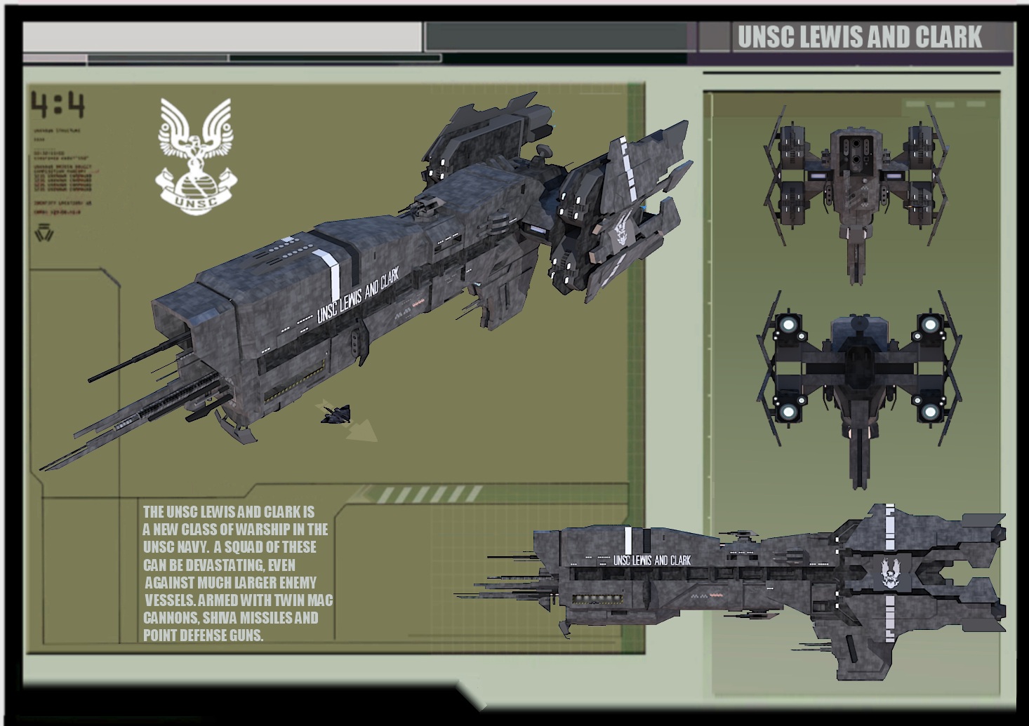 UNSC LIGHT ASSAULT CRUISER: LEWIS AND CLARK