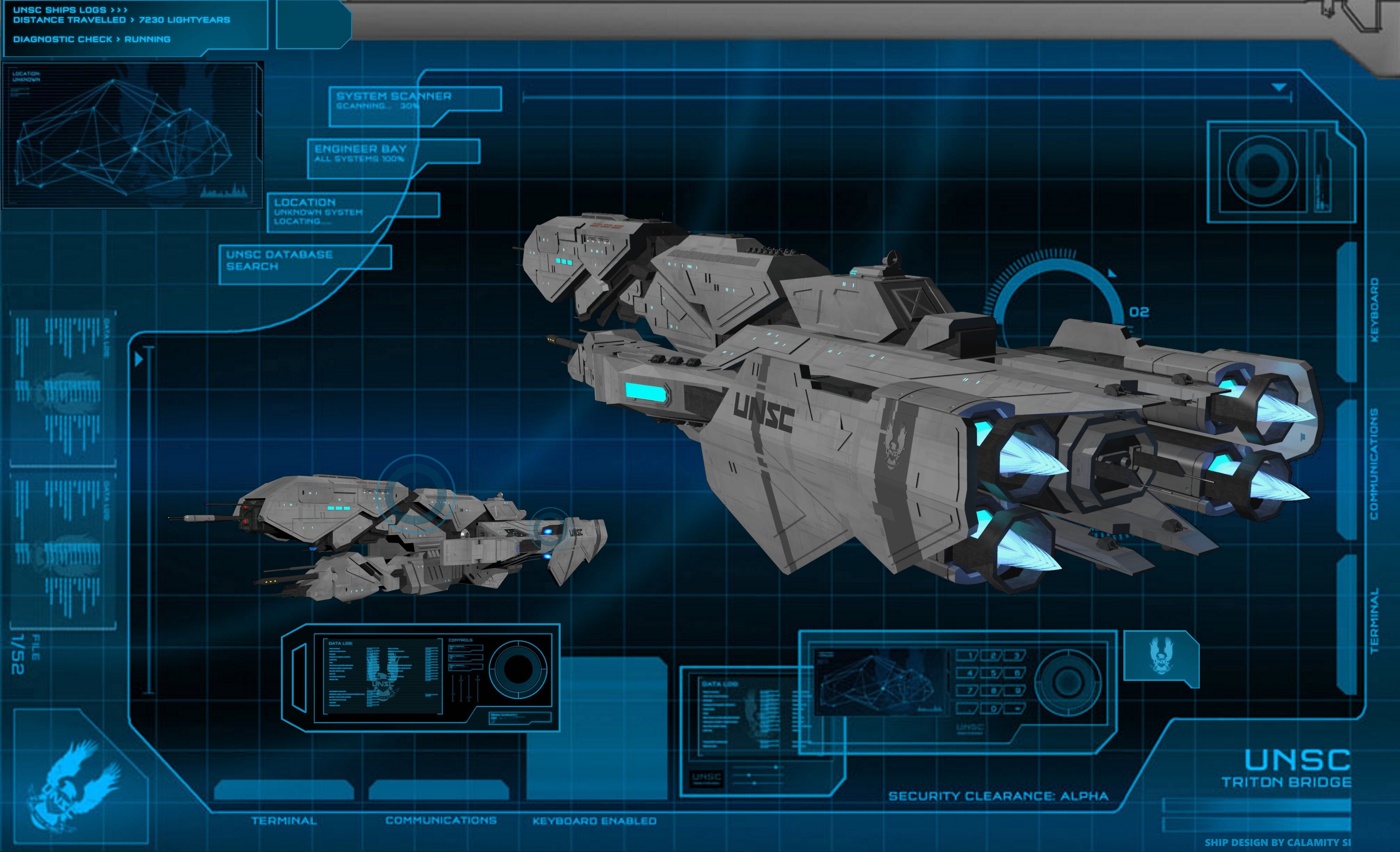 Unsc Bridge Halo 5 UNSC Frigate Triton: Bridge Console Display by Scifi-Shipyards ...