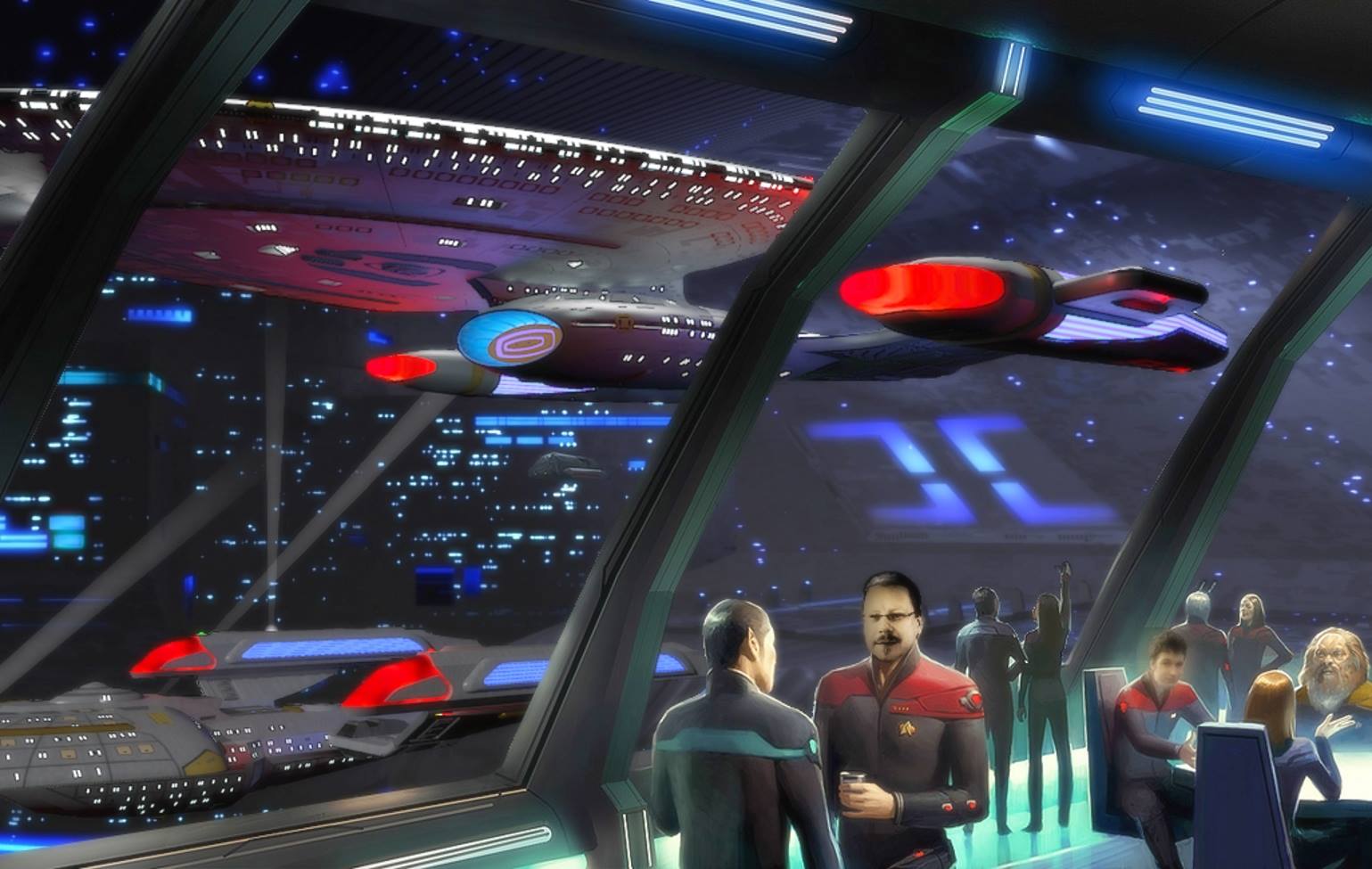 Star Trek Spacedock Interior By Calamitysi On Deviantart