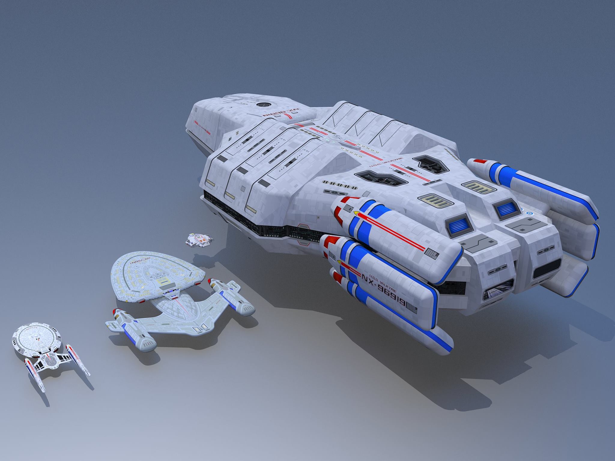 Federation Carrier USS Valkyrie Size Comparison 2