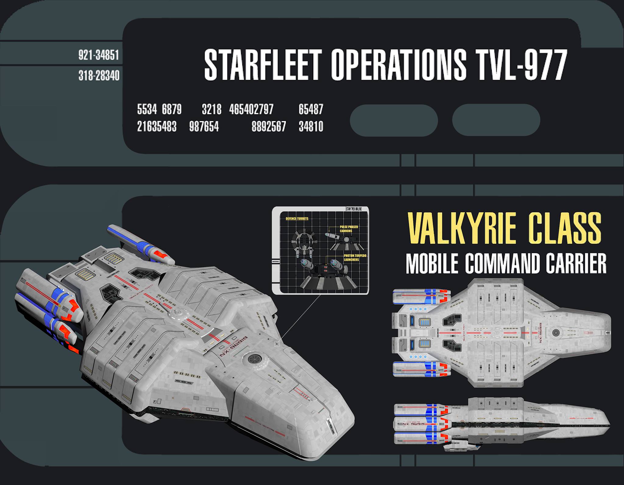 Federation Carrier U.S.S. Valkyrie defense turrets