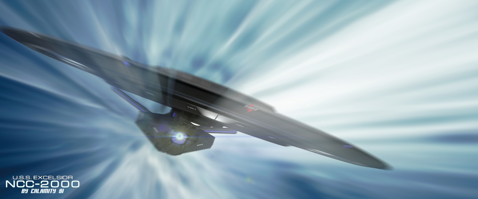 USS Excelsior at warp!