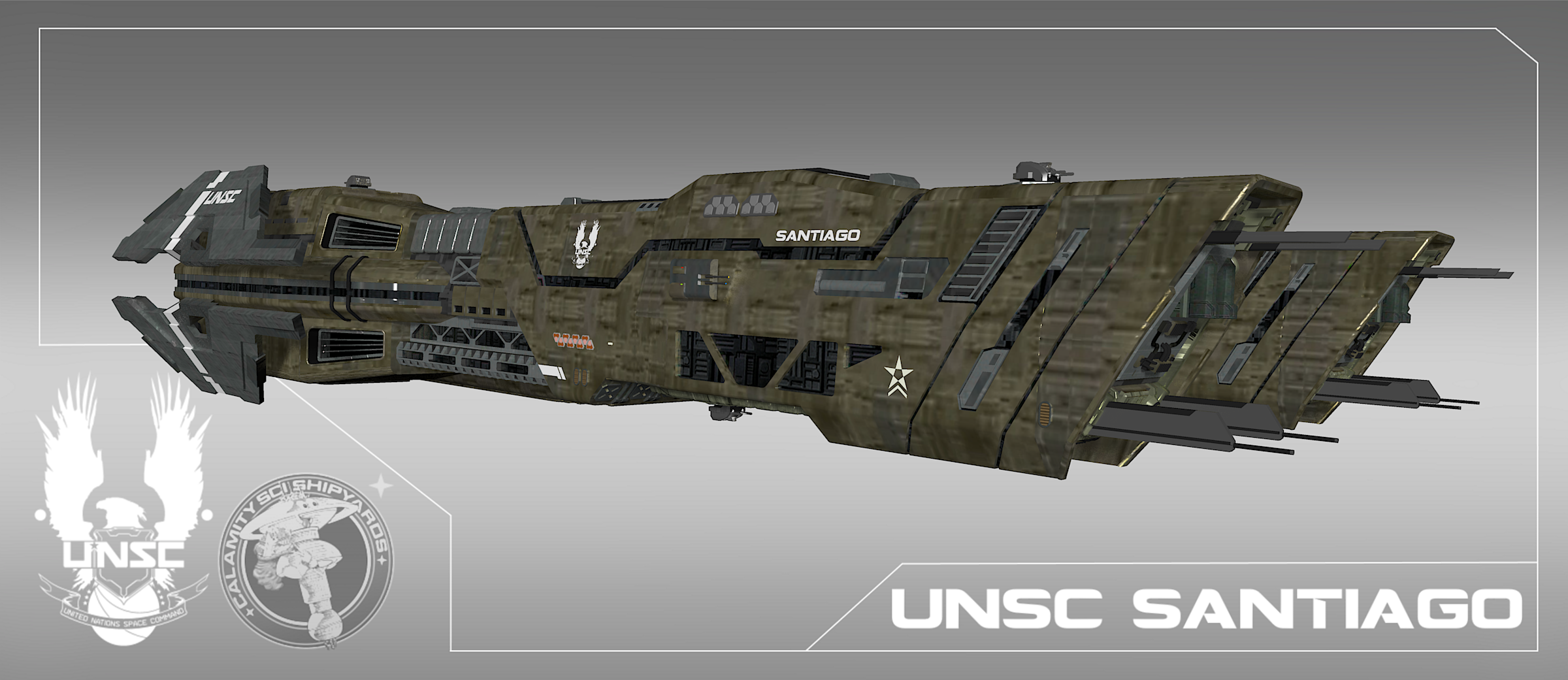 Halo Ship UNSC Santiago 3 By CalamitySi On DeviantArt halo-ship-unsc-santiago-3-by-calamitysi-on-deviantart