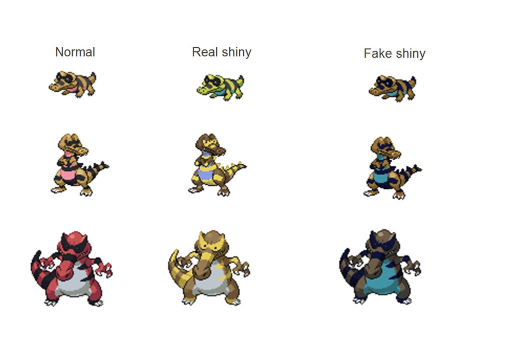 photo Pokemon Sandile Shiny redesigning shiny pokemon sandile line