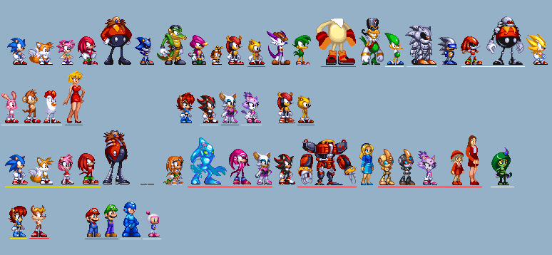 Sonic The Hedgehog (Classic) - 2015 Sprite Sheet. by Shinbaloonba