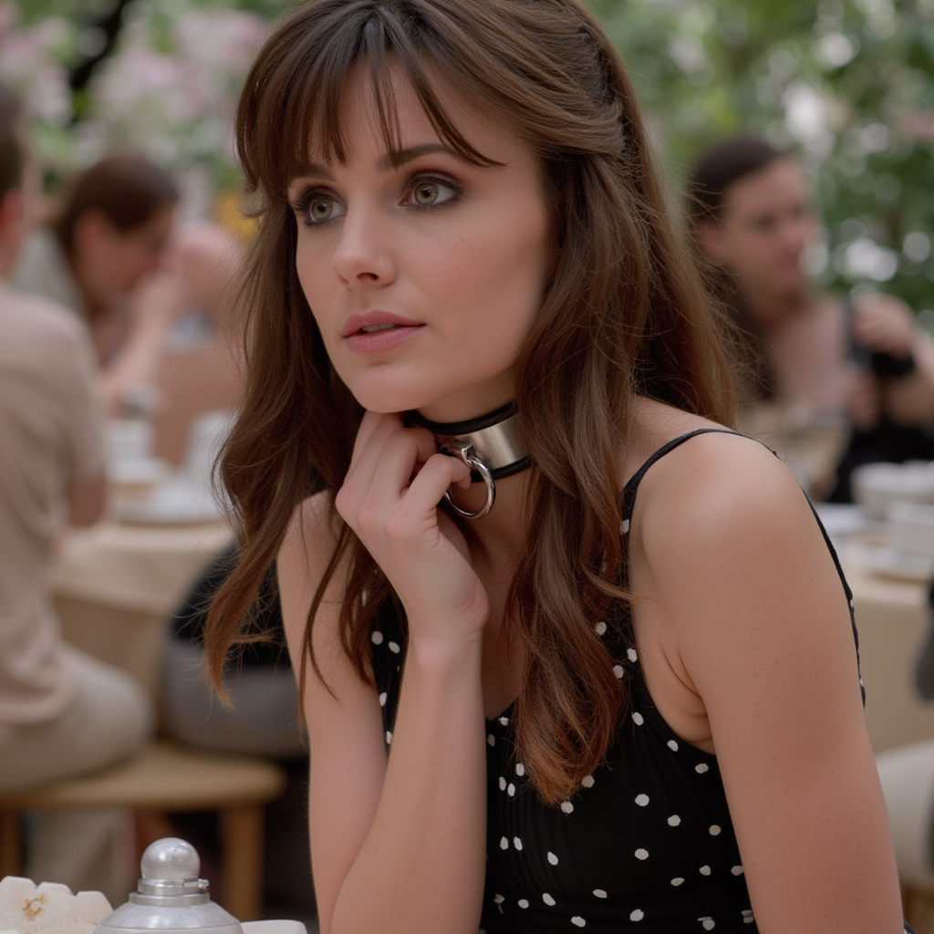 Woman Locked In Collar At Tearoom by ExquisiteCollars on DeviantArt