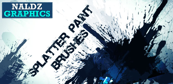 Splatter Paint Photoshop Brush by NaldzGraphics