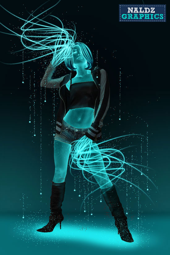 Create A Glowing Neon Girl