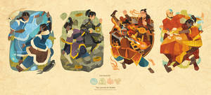 Korra and old friends with bending