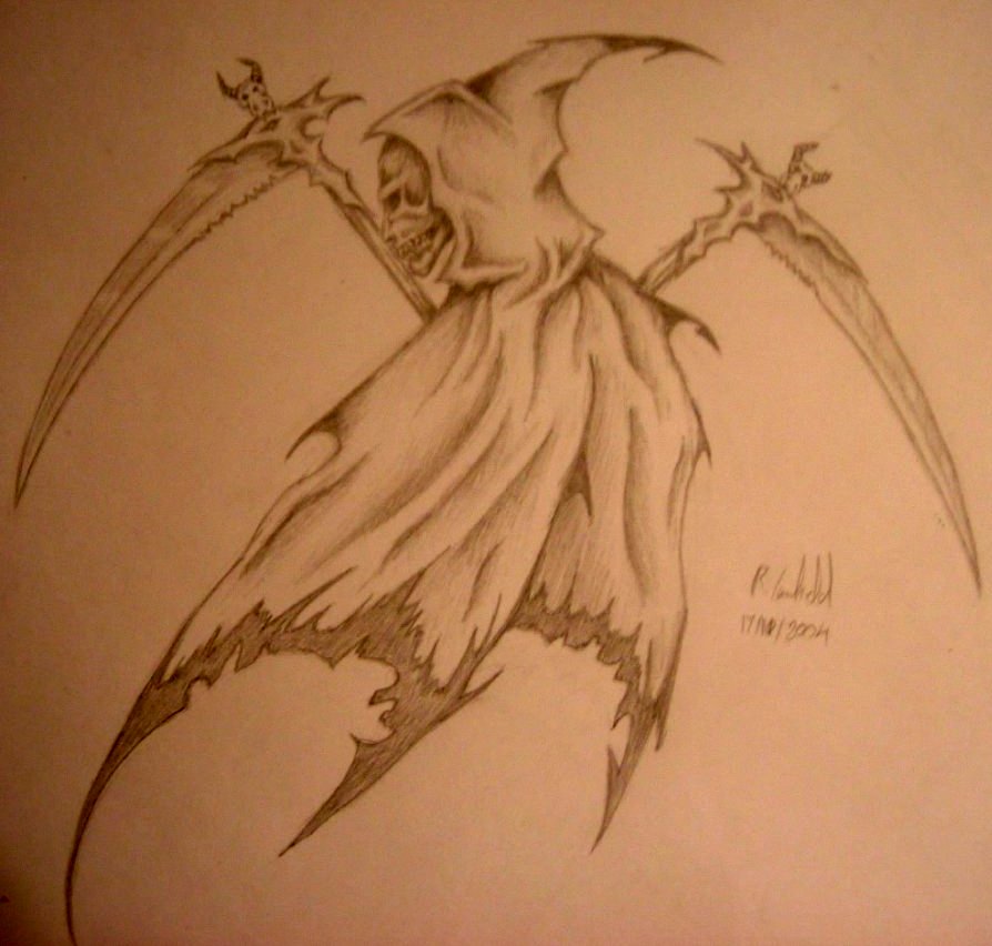 Grim Reaper -pencil by chaosia on DeviantArt