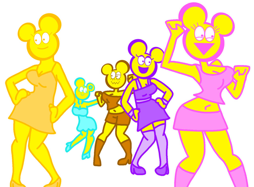 Mouseheadz Color MouseHeadz girls by FallenRabbit2020 on DeviantArt