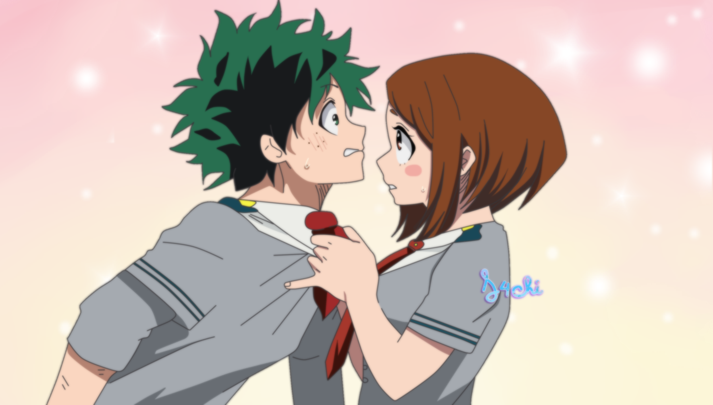 Ochako And Izuku By S4chi On Deviantart 