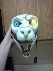 Assembled head, lit up