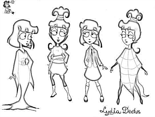 Lydia (Beetlejuice cartoon) coloring page by angela1030 on DeviantArt