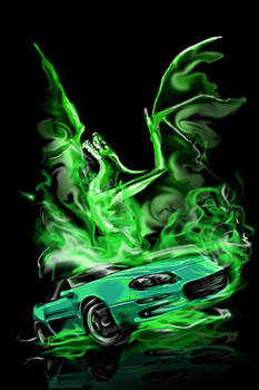 green fire camaro