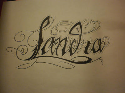 Sandra Calligraph Scetch lettering 'Sandra' by BobbyAmok on DeviantArt