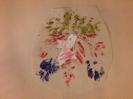 Paintings of leaves with Poster Paint