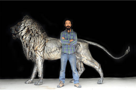 METAL LION SCULPTURE BY SeLCUK YILMAZ