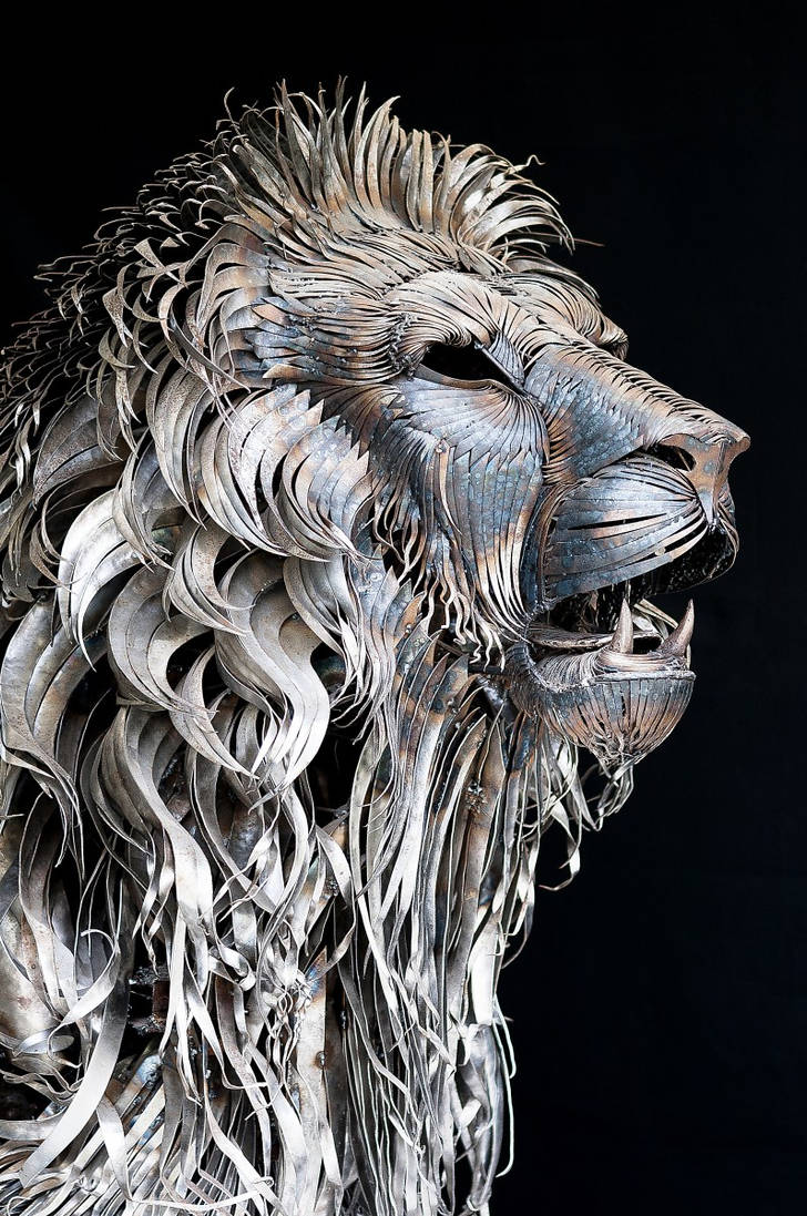 METAL LION SCULPTURE BY SELCUK YILMAZ by selcukk