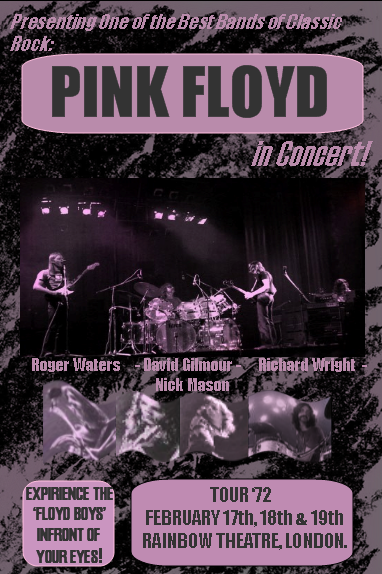 Pink Floyd Concert Flyer