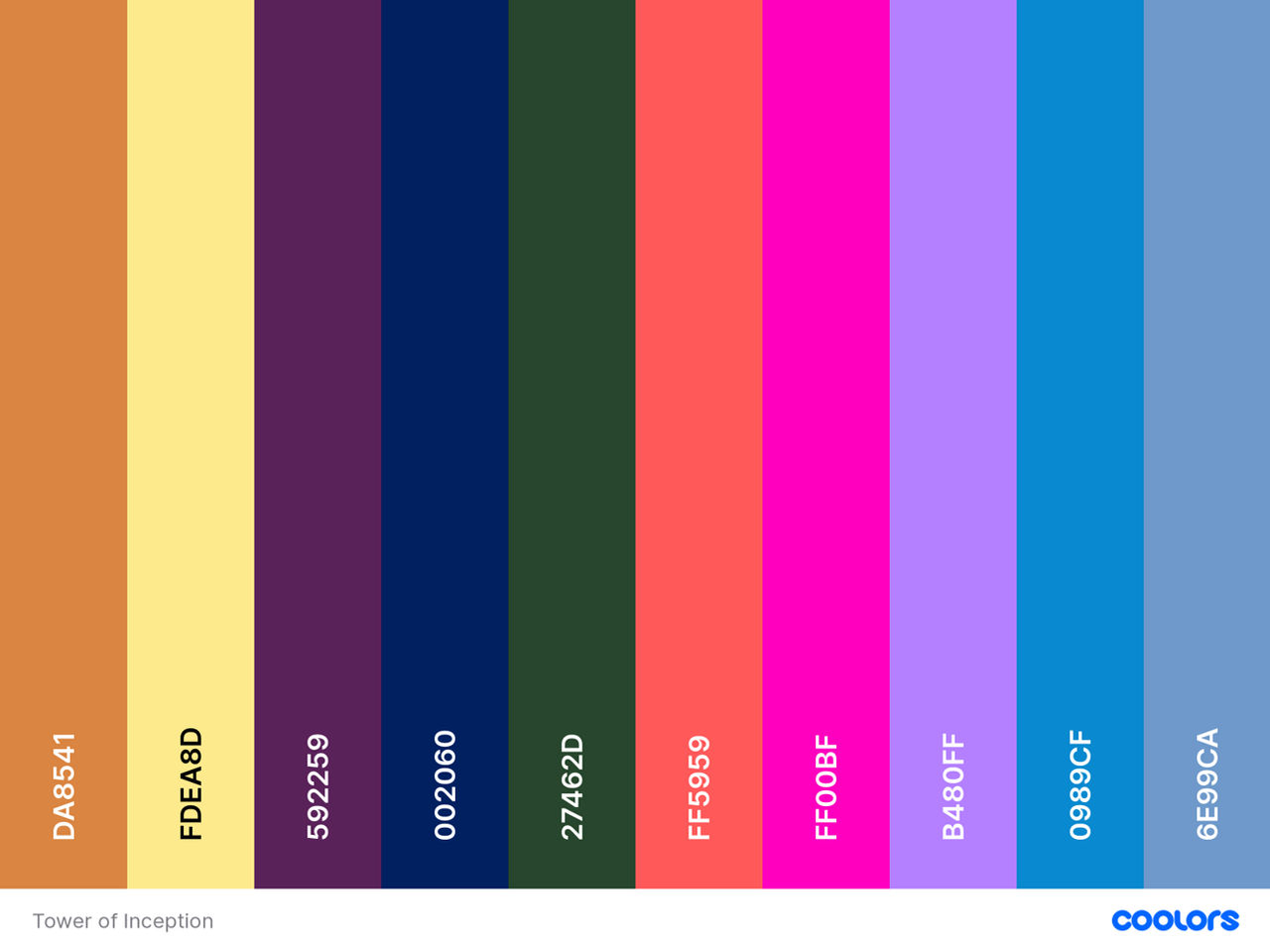 Tower of Inception Color Palette by ItzthePrius on DeviantArt