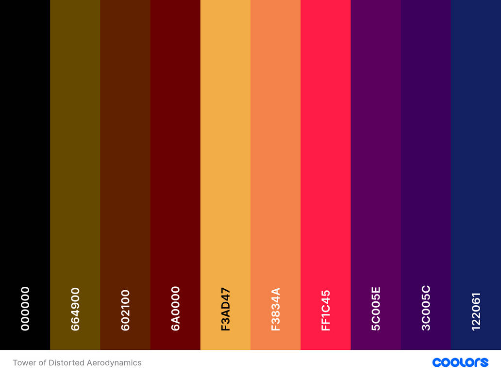 Disorted Color Tower of Distorted Aerodynamics Color Palette by ItzthePrius on DeviantArt