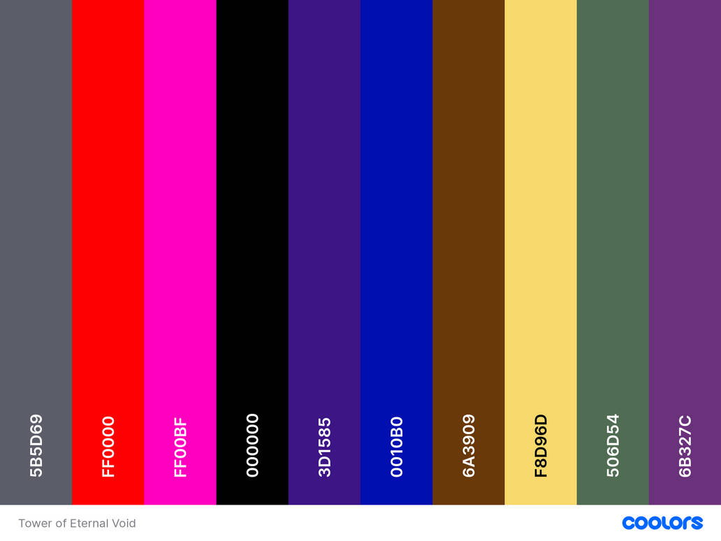 Tower of Eternal Void Color Palette by ItzthePrius on DeviantArt