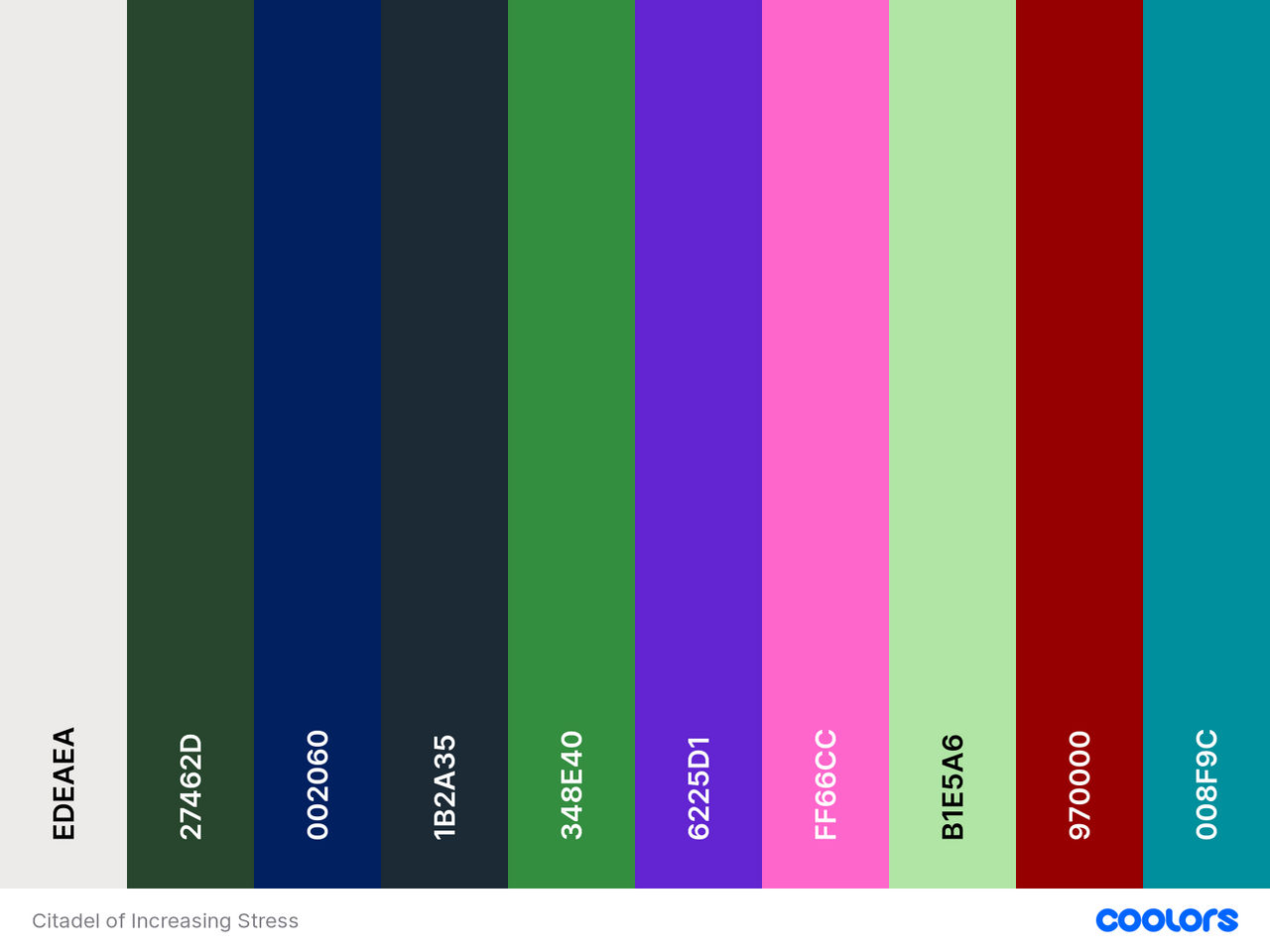 Citadel of Increasing Stress Color Palette 2 by ItzthePrius on DeviantArt