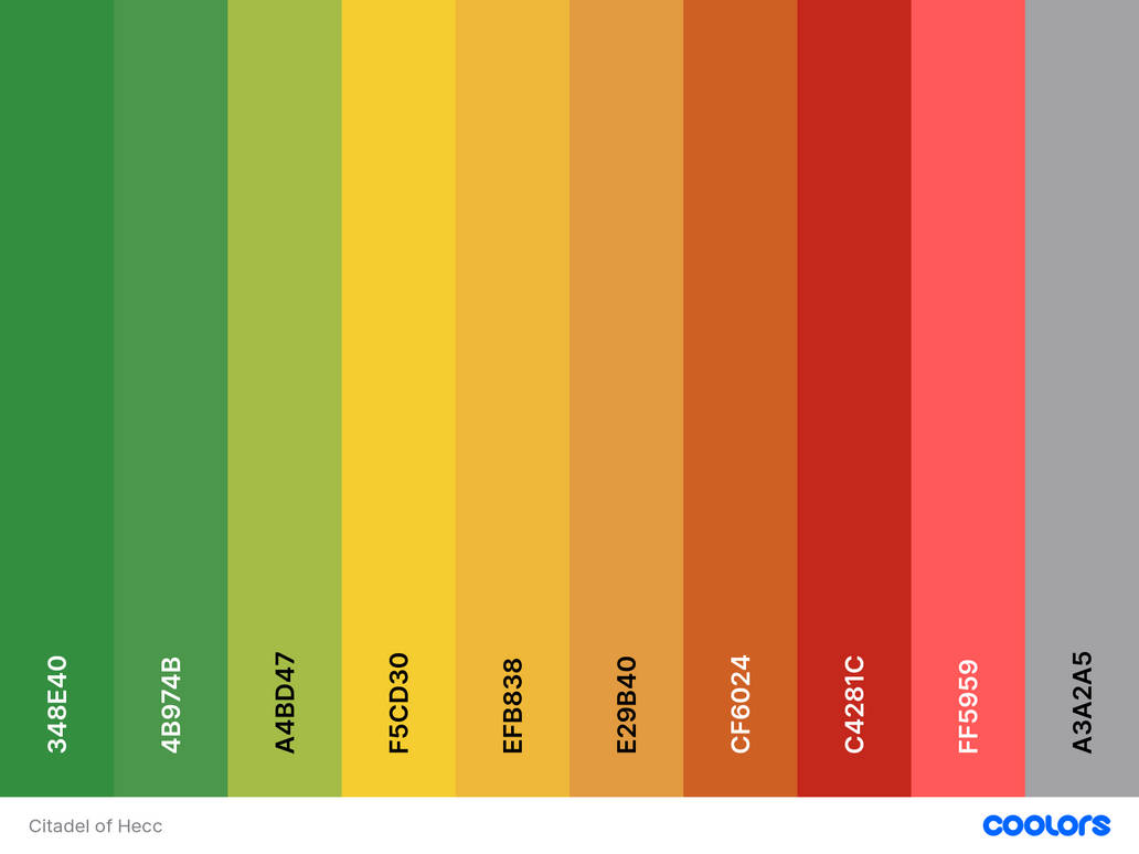 Citadel of Hecc Color Palette 1 by ItzthePrius on DeviantArt