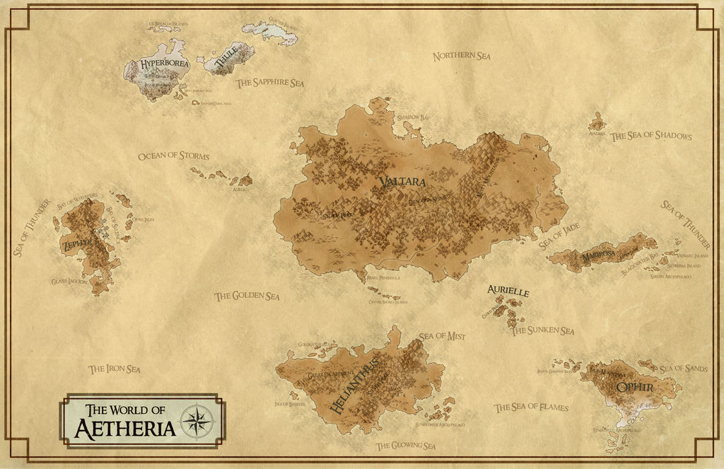 Commission Aetherian Map - Drawn Map by moonkittyA on DeviantArt