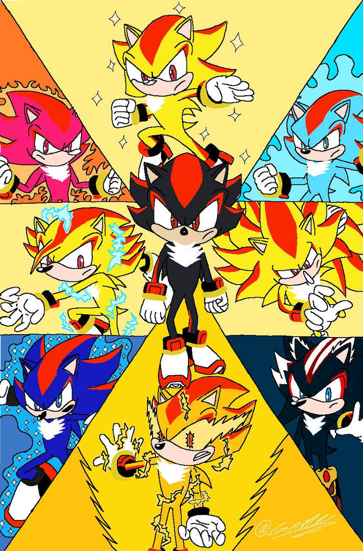Shadow- all forms by GA420artz on DeviantArt