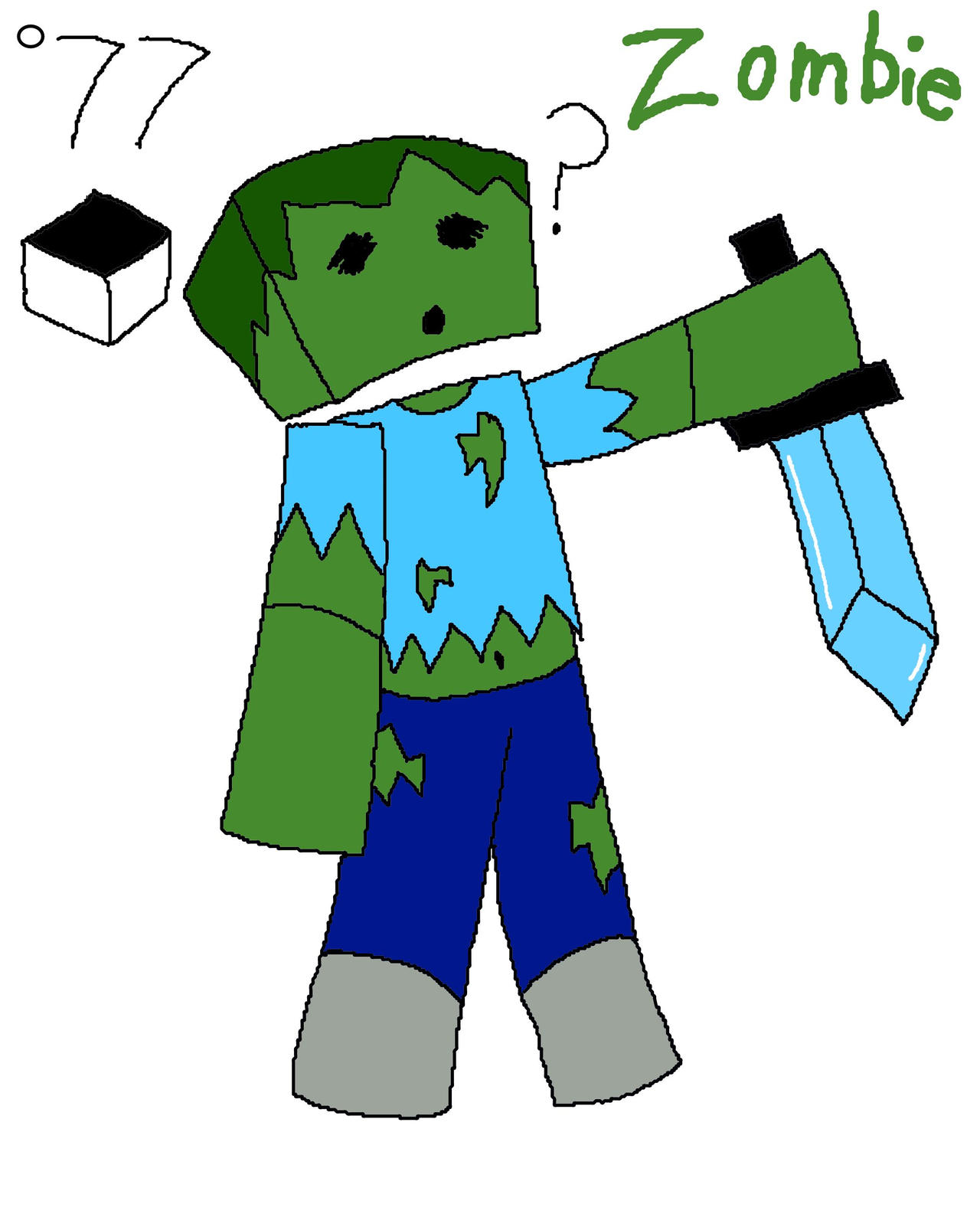 Minecraft R63 Zombie 77 Zombie (Minecraft) by ChicoFNAF on DeviantArt