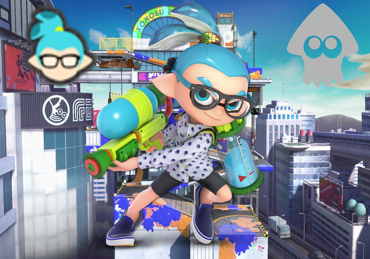 Ssb4 Inkling SSBU Portraits: 64 Inkling (Cyan) by ChicoFNAF on DeviantArt