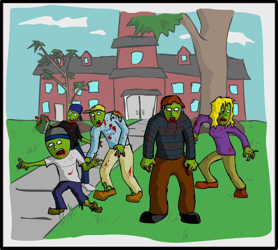 Homework Zombie Zombies on Campus by ddawg575 on DeviantArt
