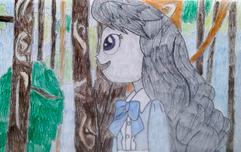 Octavia as Marnie in the forest