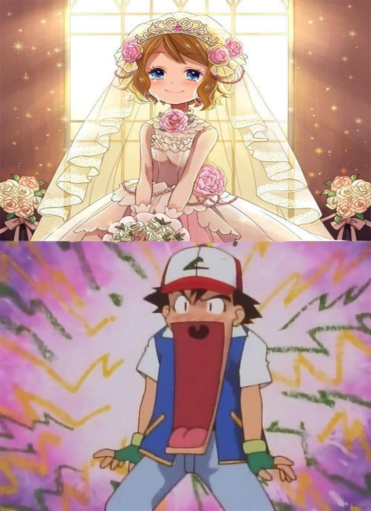 Ash Sees Serena In A Wedding Dress by HAKDurbin on DeviantArt