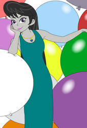 Octavia Melody with Big Balloons