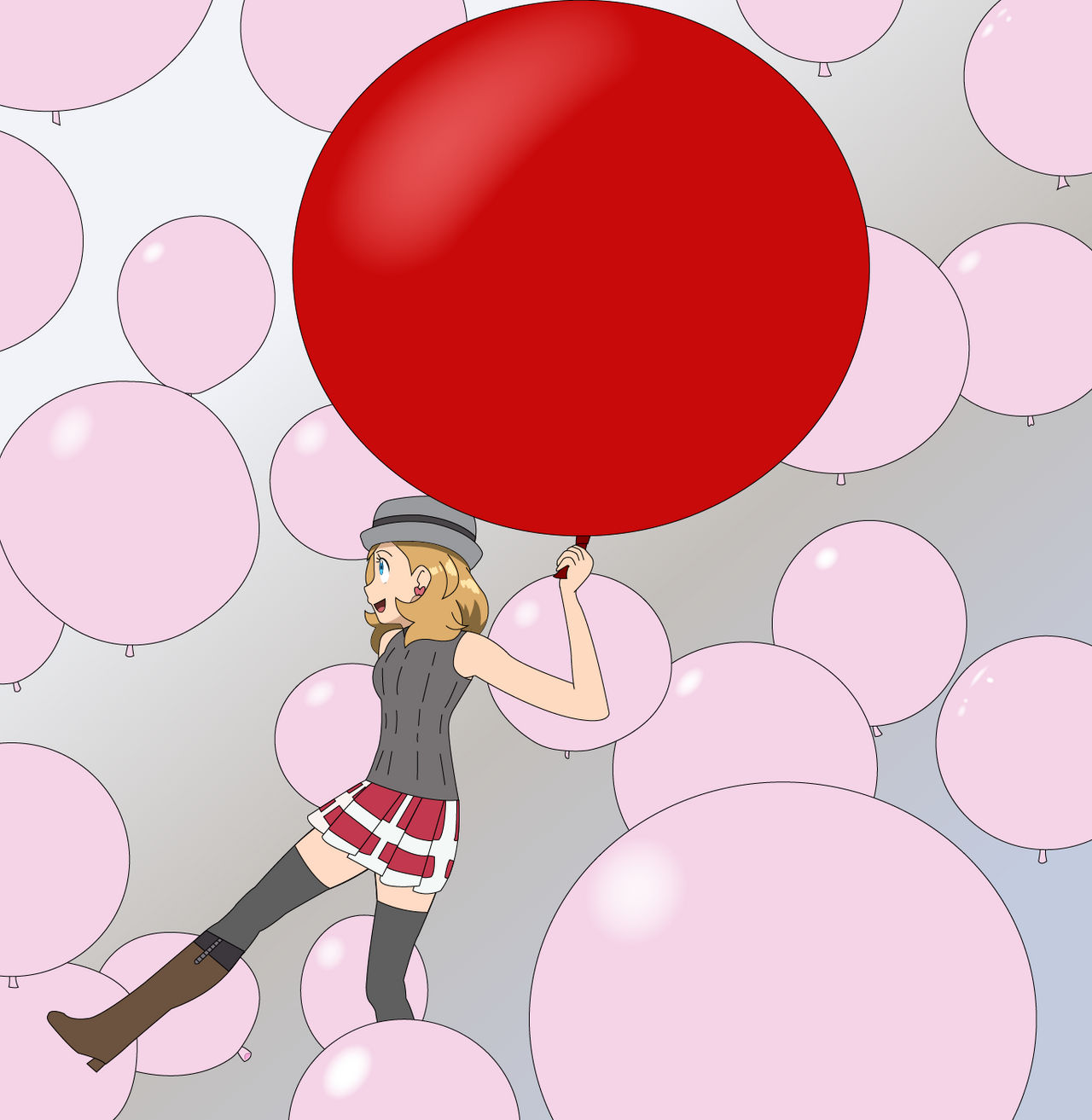 Balloon Deviantart Serena Going on a Walk with Her Balloon by HAKDurbin on DeviantArt